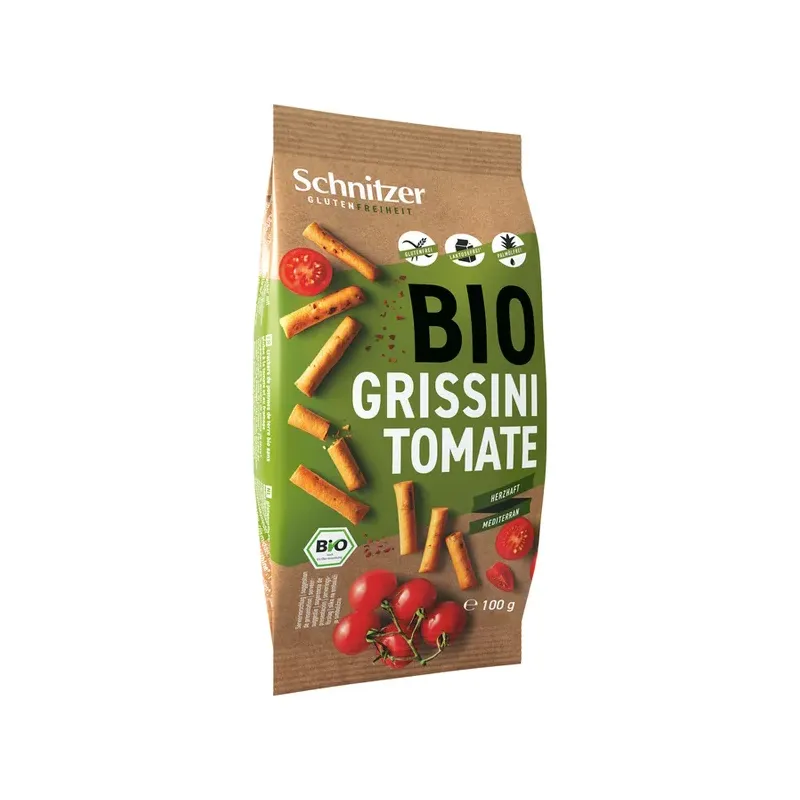 PALITOS GRISSINI TOMATE S/G SCHNITZER 100 G