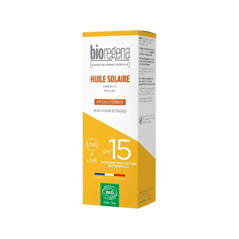 ACEITE SOLAR SPF15 HIPOALERGENICO BIOREGENA 90 ML 90ML