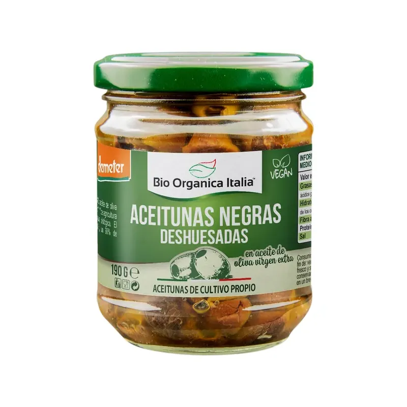 ACEITUNA NEGRA DESHUESADA ACEITE 190G