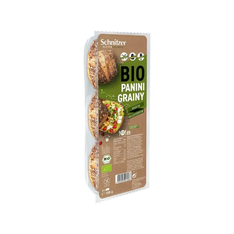 PANECILLO PANINI GRAINY  SIN GLUTEN SCHNITZER 188G