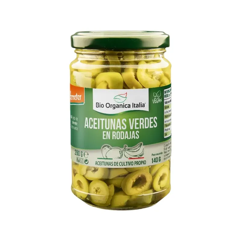 ACEITUNAS RODAJAS BIO ORGANICA ITALIA 140G