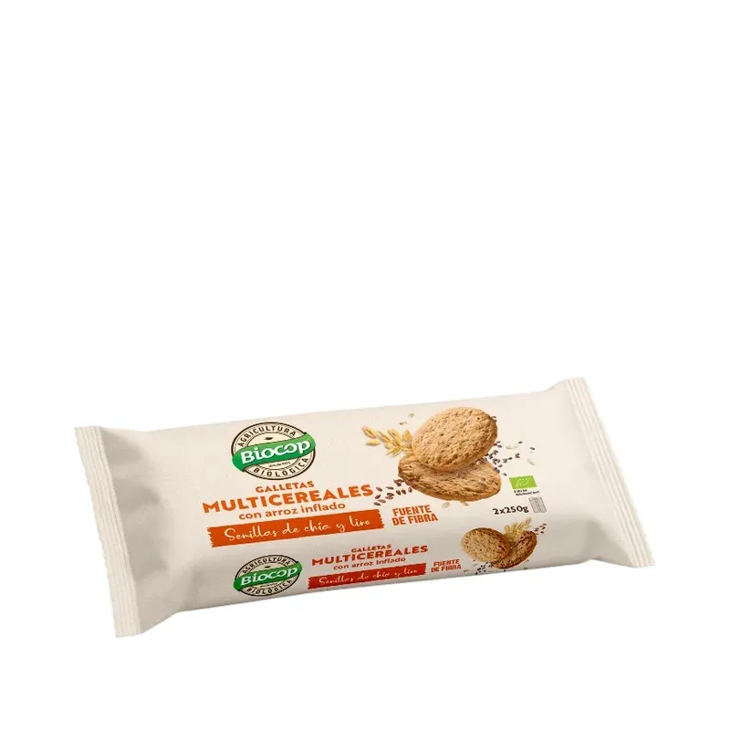 GALLETAS MULTICEREALES SEMILLAS BIOCOP 2X250G