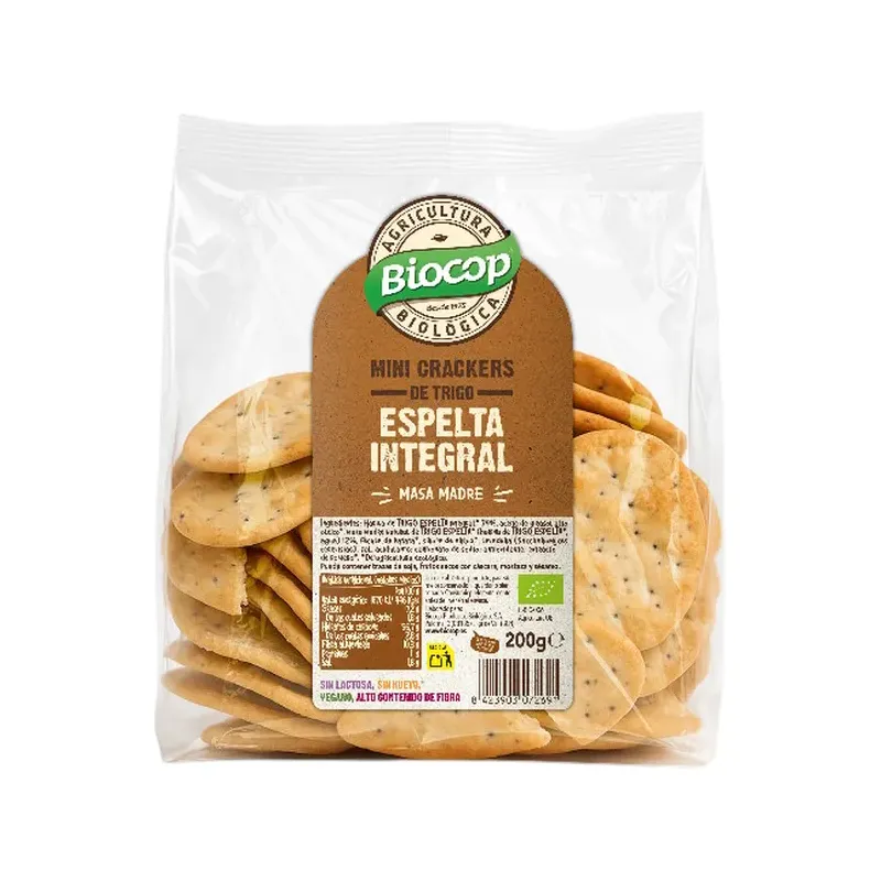 MINI CRACKER T.ESPELTA I.MASA MADRE BIOCOP 200G