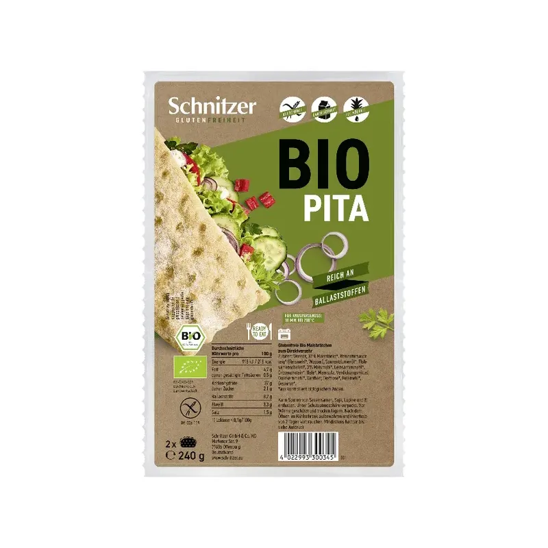 PAN PITA SIN GLUTEN SCHNITZER 240 G
