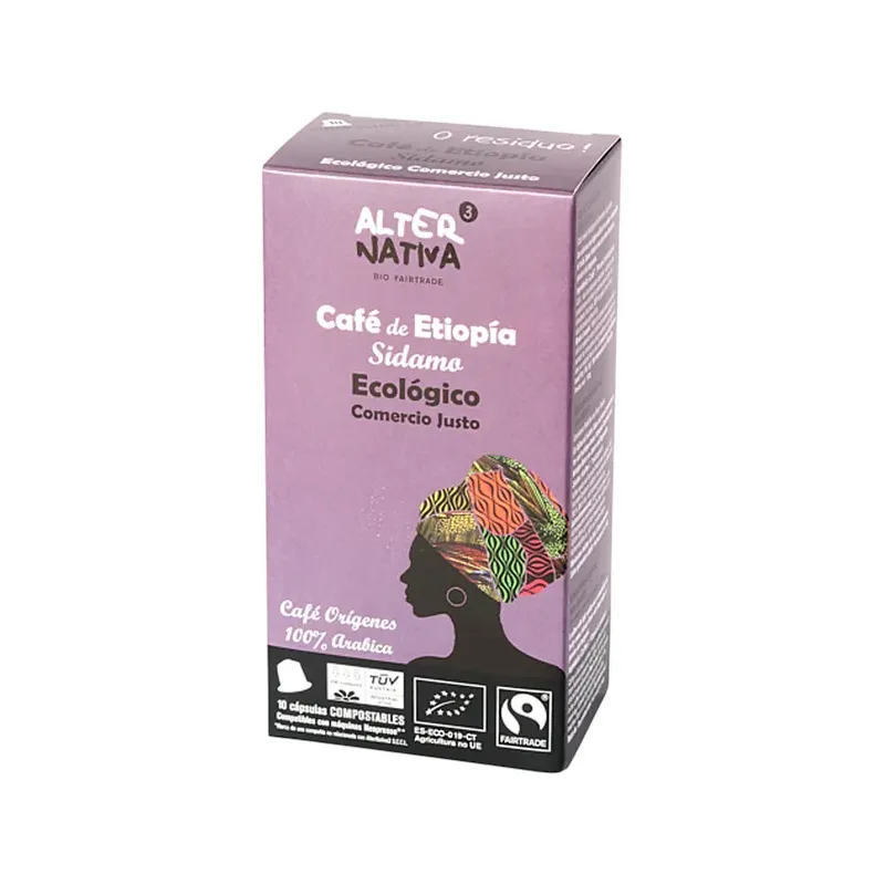 CÁPSULAS TUV CAFÉ ETIOPÍA SIDAMO BIO-FT 10UDS X 5G