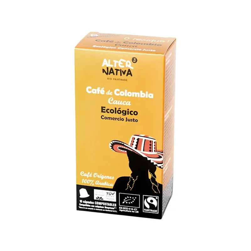 CÁPSULAS TUV CAFÉ COLOMBIA CAUCA BIO-FT 10UDS X 5G