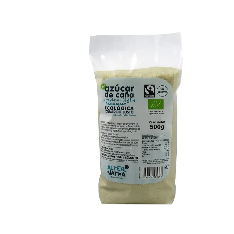 AZÚCAR DE CAÑA GOLDEN LIGHT BIO-FT PARAGUAY 500G