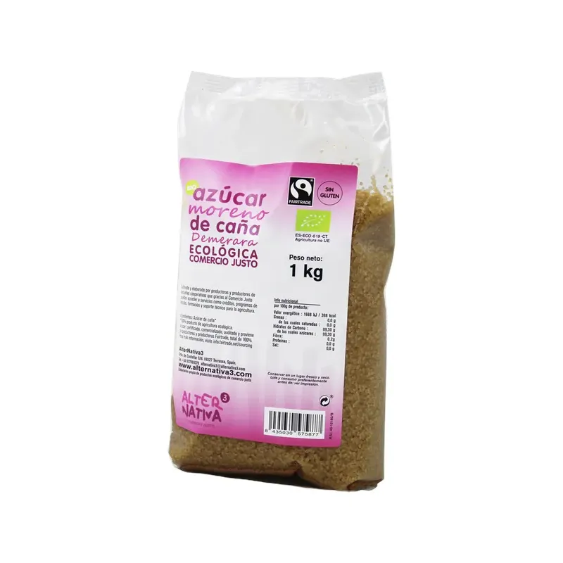 AZÚCAR MORENO DE CAÑA DEMERARA BIO-FT 1KG