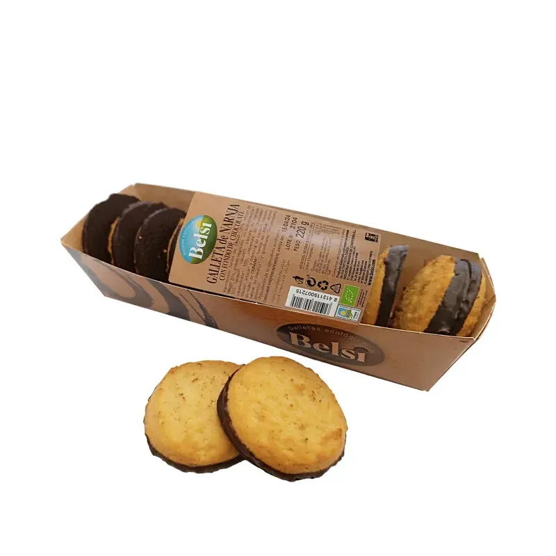 Galleta de naranja con fondo de chocolate ECO 220  OFERTA LOTE CADUCIDAD 21/04/27