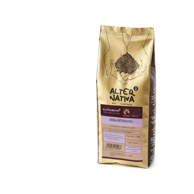CAFÉ DESCAFEINADO EN GRANO BIO-FT 1KG