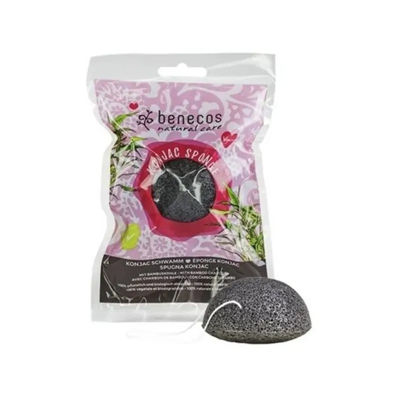 ESPONJA KONJAC BAMBÚ  NEGRO (PURIFI Novedad!!