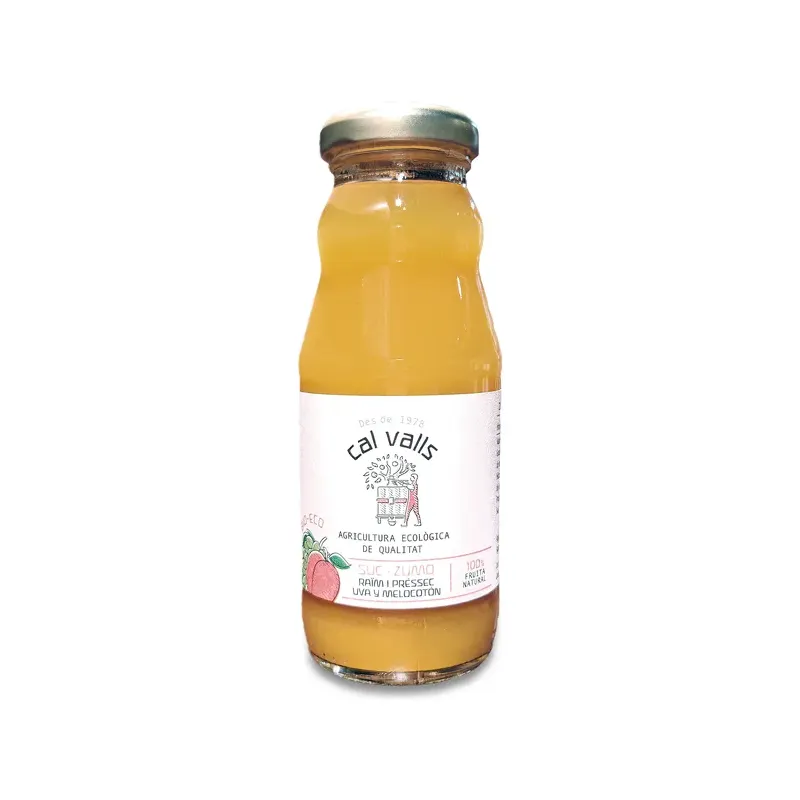 ZUMO MELOCOTON Y UVA ECO 1L.