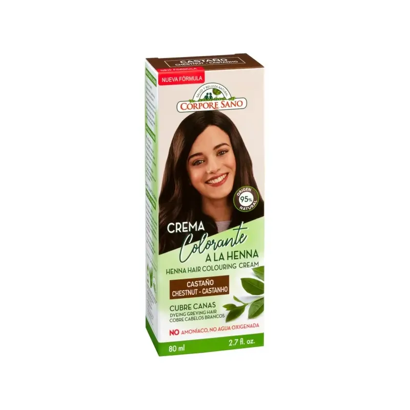 CREMA COLORANTE CABELLO CASTAÑO 80 ML