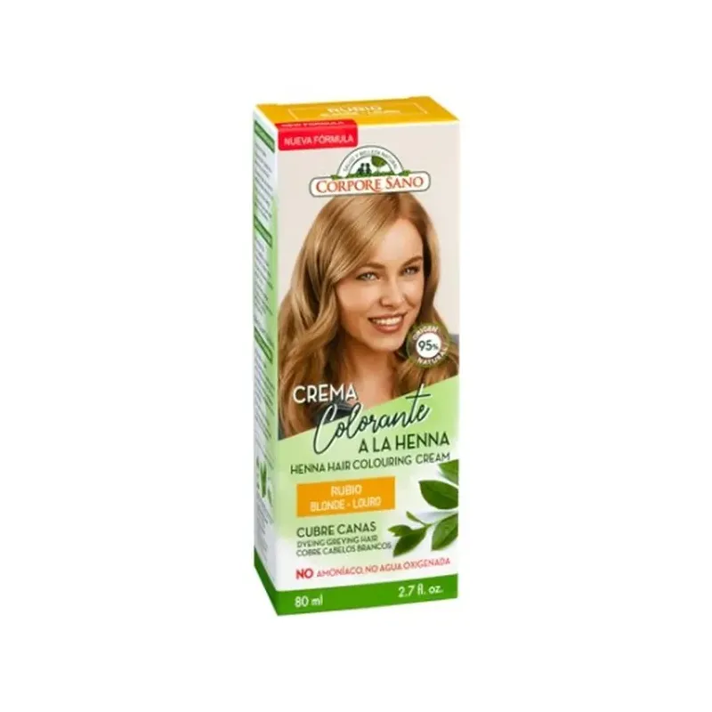 CREMA COLORANTE CABELLO RUBIO 80 ML