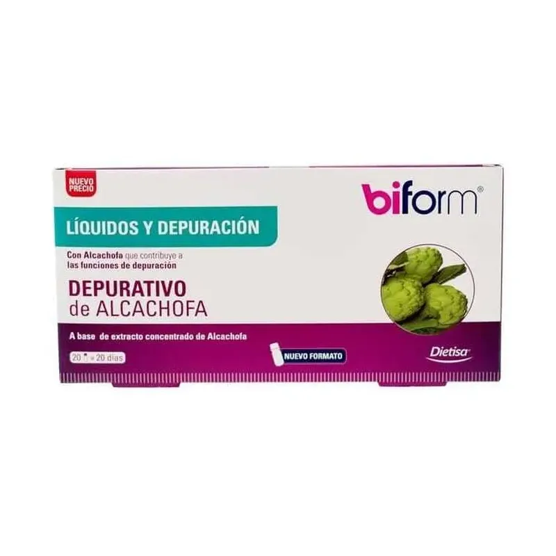 BIFORM DEPURATIVO ALCACHOFA (20 VIALES DE CRISTAL)