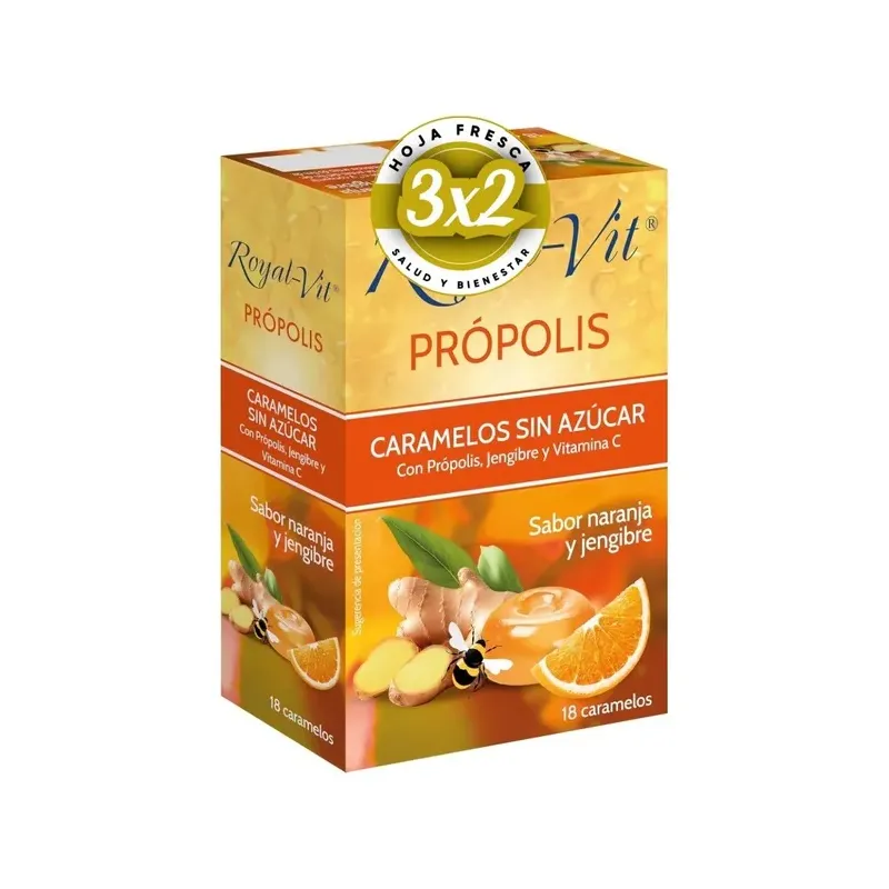 ROYALVIT CARAMELOS PROPOLEO S/AZUCAR 18UNDS