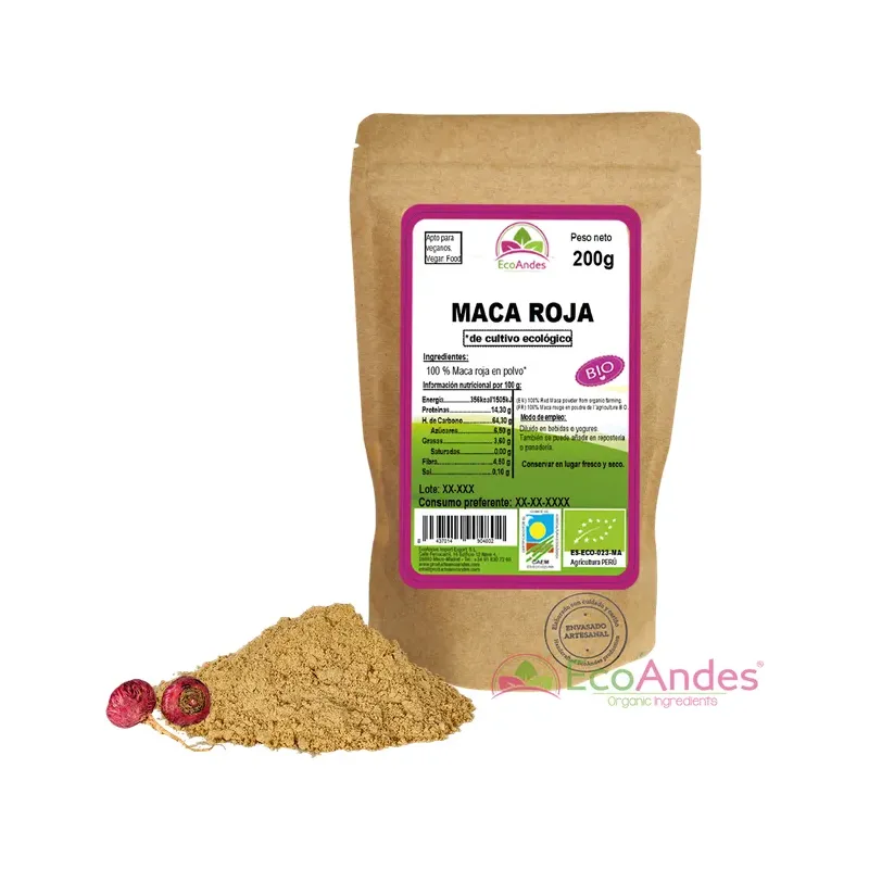 MACA ROJA POLVO ECO 200 GR.