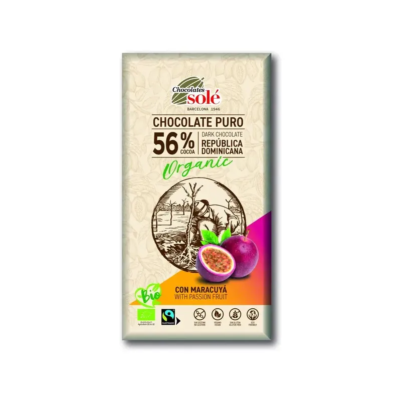 CHOCOLATE NEGRO 56% ECO VEGANO 100G
