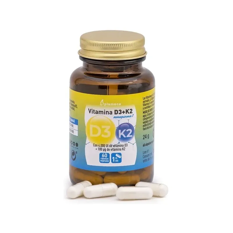 VITAMINA D3+K2 60caps vegetales