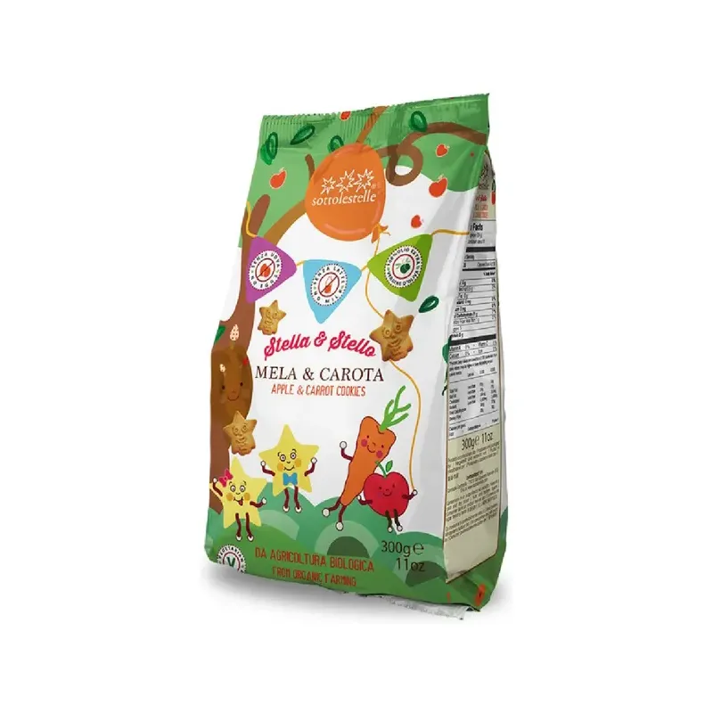 GALLETA MANZANA ZANAHORIA STELLA&STELLO SOTTO 300G