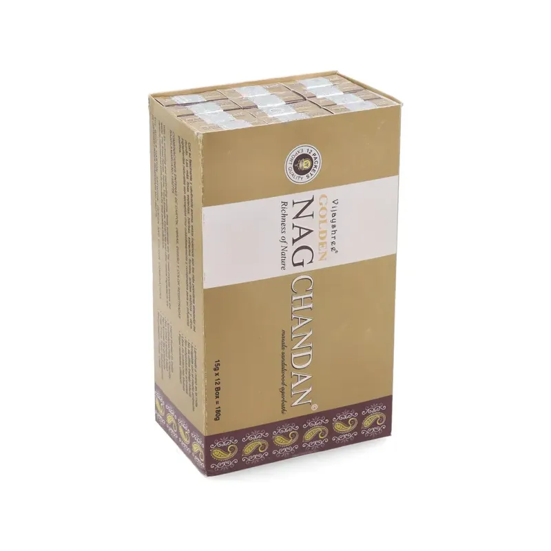 CAJA 10 VELAS VIJAYSHREE GOLDEN NAG CHANDAN