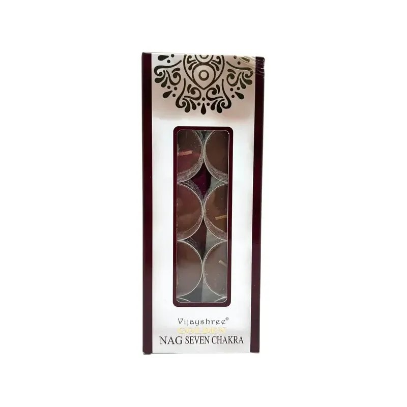 CAJA 10 VELAS VIJAYSHREE GOLDEN NAG SEVEN CHAKRA