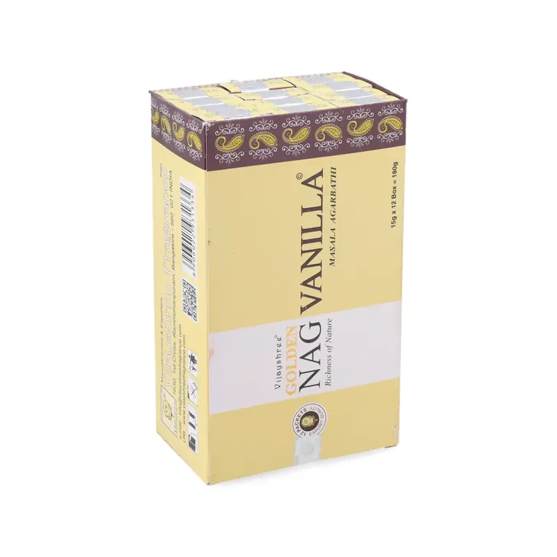 CAJA 10 VELAS VIJAYSHREE GOLDEN NAG VAINILLA