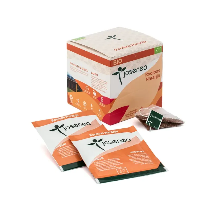 ROOIBOS NARANJA BIO CAJA 10 PIRÁMIDES ENSOBRADAS