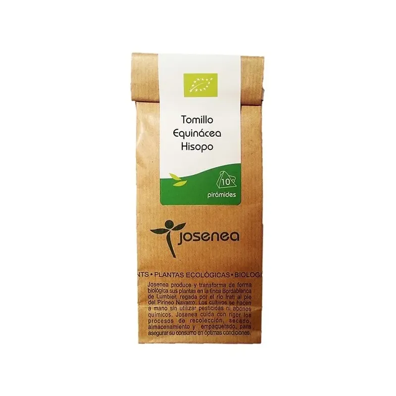 TOMILLO-EQUINÁCEA-HISOPO BIO BOLSA KRAFT 10 PIRÁMI