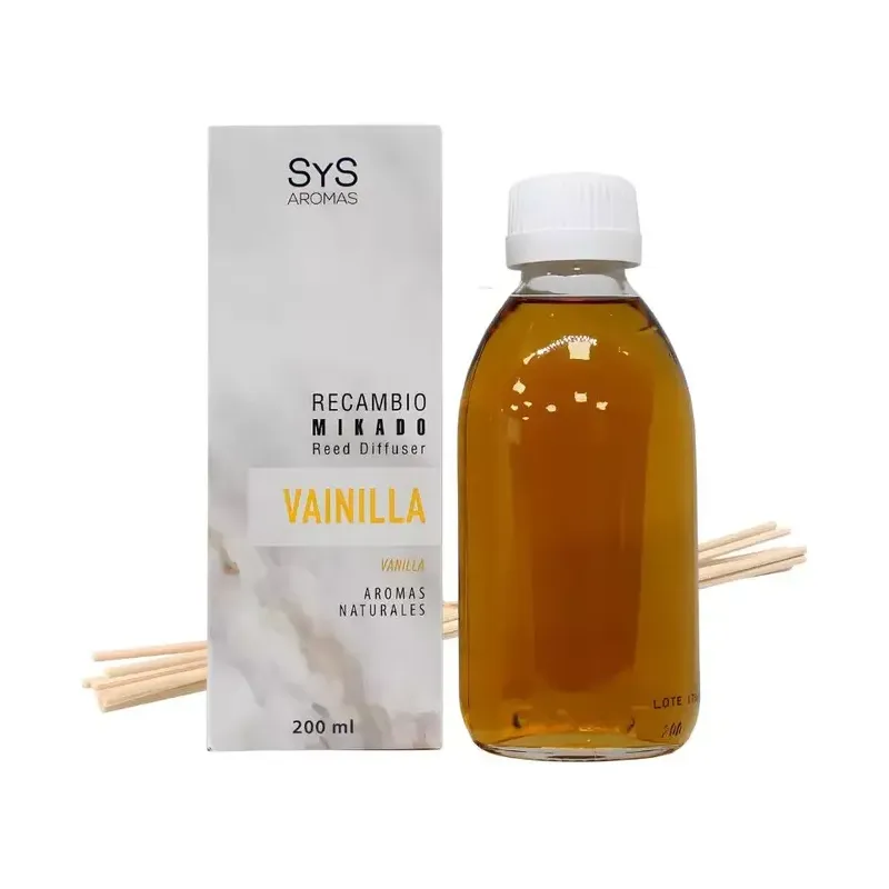RECAMBIO MIKADO SYS 200ML+PALOS, VAINILLA