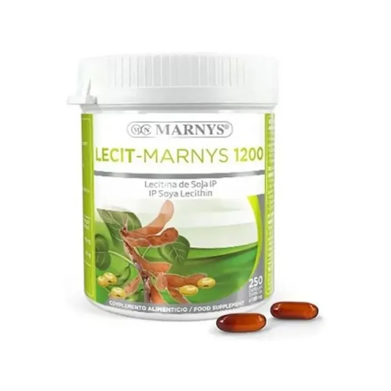 LECIT MARNYS Lecitina de soja IP + Aceite de soja IP  60 Cápsulas X 1200 MG