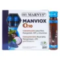 MANVIOX Q10 Conenzima Q10 + Jalea Real + Mangostán + POC y Vitaminas 20 Viales x 10 ml