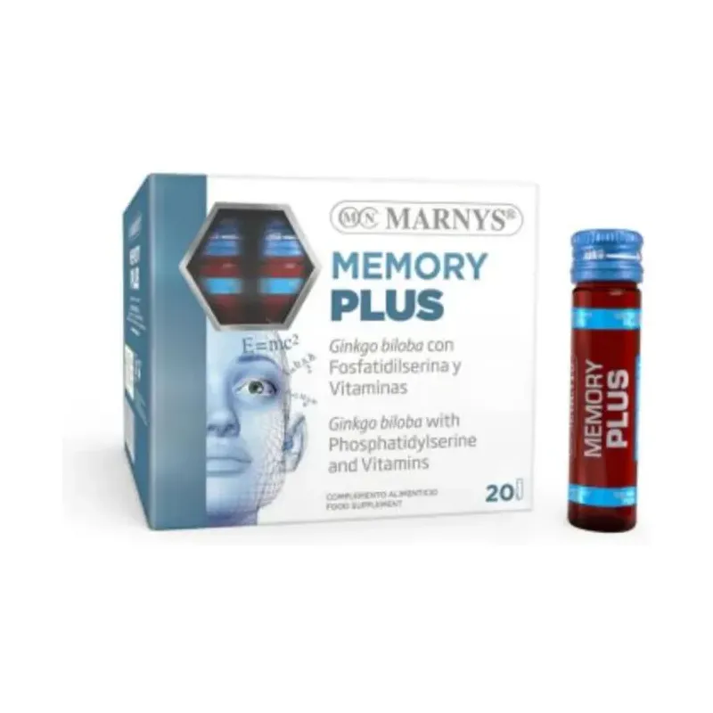 MEMORY PLUS Gingko+Fosfatidilserina+Vitaminas  20 Viales  X 10 ML