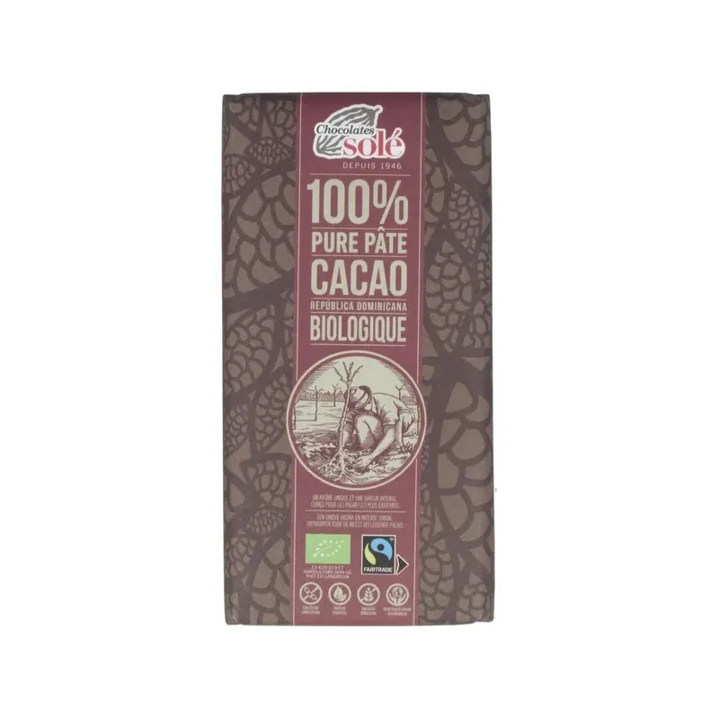 CHOCOLATE NEGRO 100% ECO VEGANO 90G