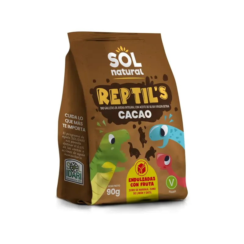 DINO'S CACAO GALLETAS DE AVENA Y FRUTA BIO 90g
