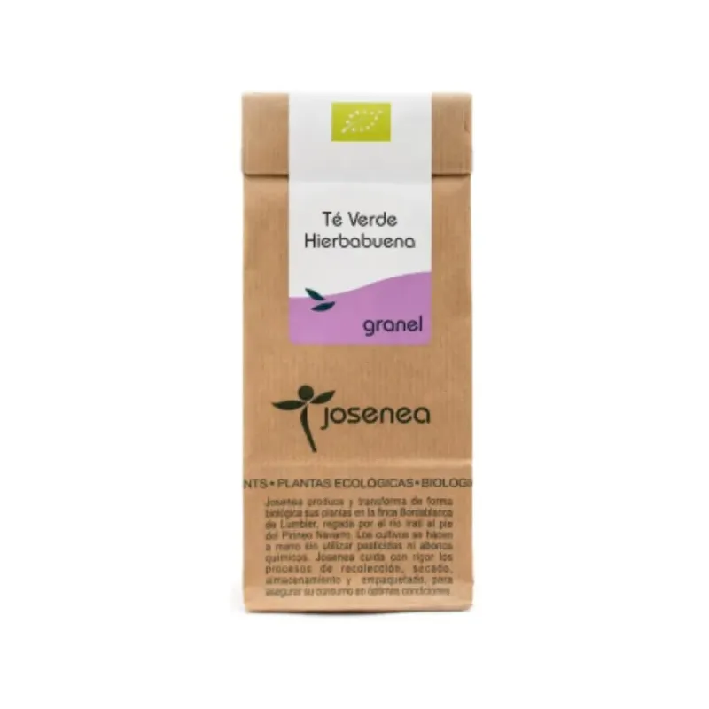 TÉ VERDE-HIERBABUENA BIO BOLSA KRAFT GRANEL 50 GR.