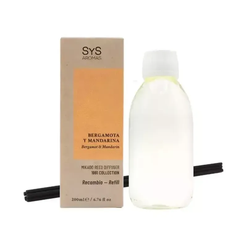 RECAMBIO MIKADO SYS 200ml+PALOS, BERGAMOTA