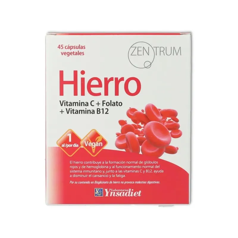 HIERRO 45 CAPS. VEG.