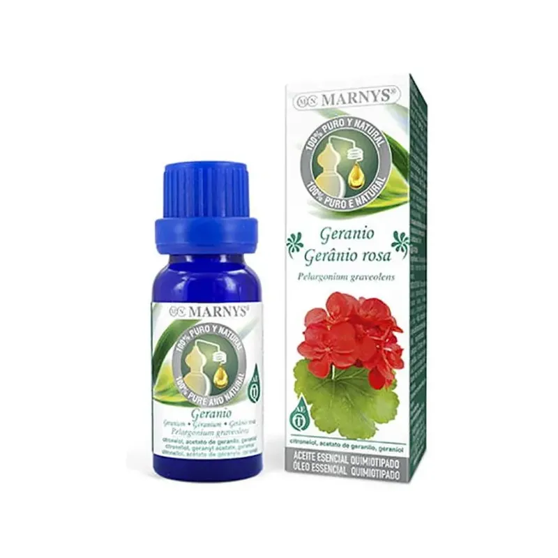ACEITE ESENCIAL ALIMENTARIO GERANIO Estuche con botella - 15 ML