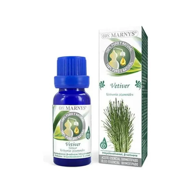 ACEITE ESENCIAL ALIMENTARIO VETIVER Estuche con botella - 15 ML