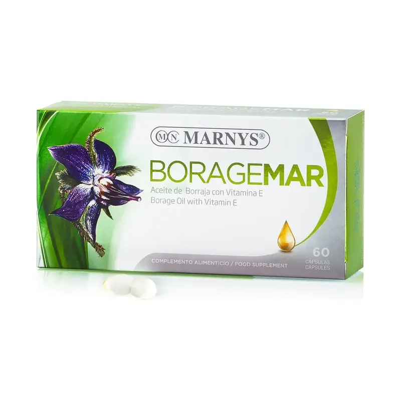 BORAGEMAR Aceite de borraja + vitamina E  60 Cápsulas X 500 MG