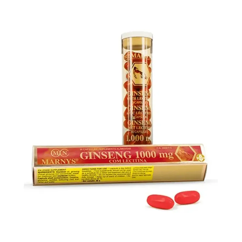GINSENG CON LECITINA 1000 30 Cápsulas X 1000 MG / TUBO 12 x expositor