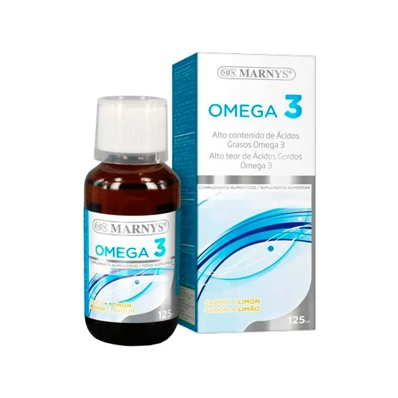 OMEGA 3 MARINO SABOR LIMON Acidos grasos omega 3 + EPA + DHA Botella - 125 ML