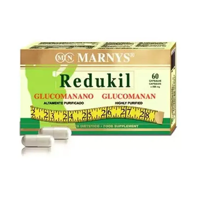 REDUKIL 60 CÁPSULAS  X 500 MG Glucomanano Altamamente Purificado