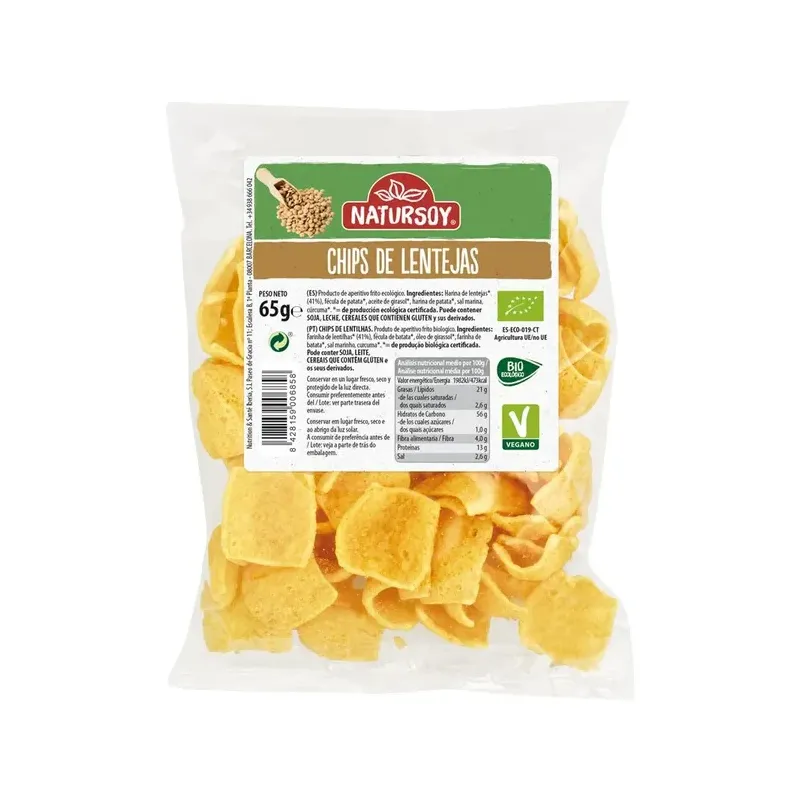 CHIPS LENTEJAS ECO 65 GR.