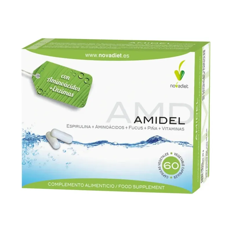 AMIDEL Envase de 60 cápsulas vegetales.