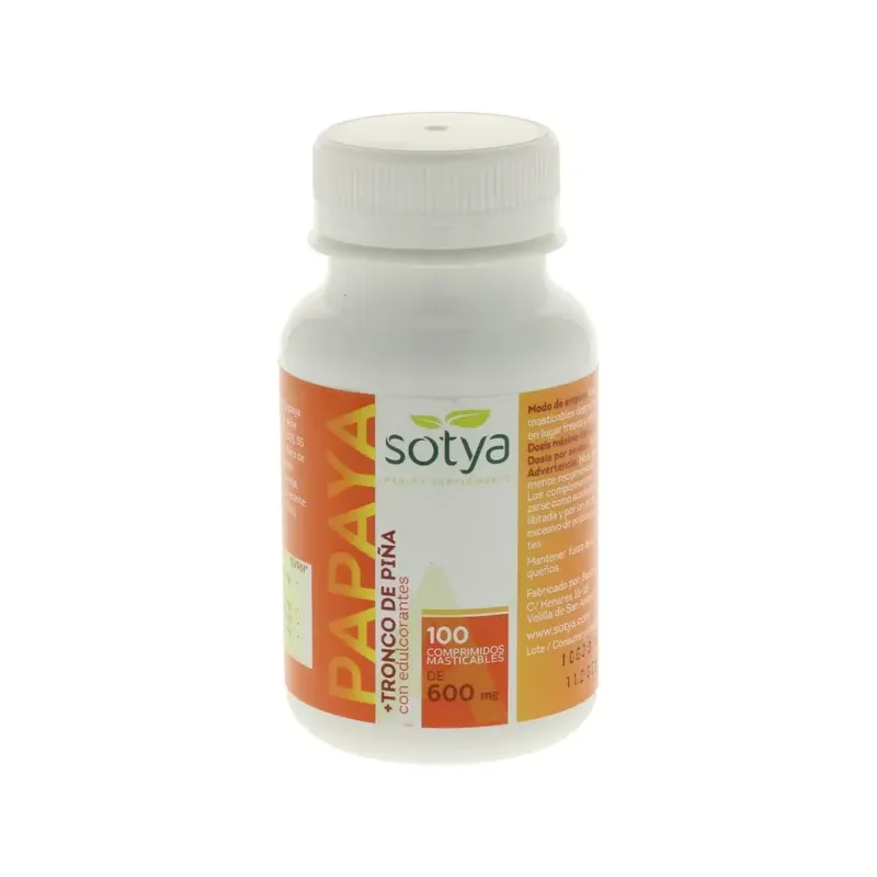 PAPAYA + TRONCO DE PIÑA 600 MG 100