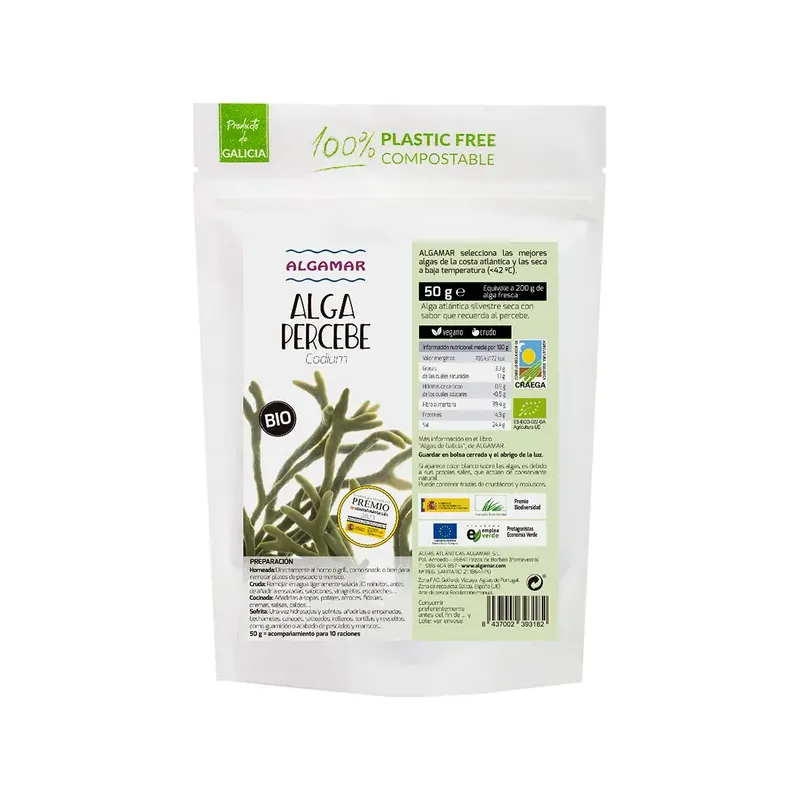 Alga Percebe (Codium) deshidratado 50 g BIO