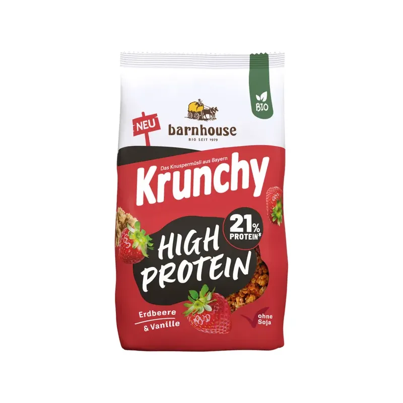 MUESLI KRUNCHY PROTEIN PLUS 325G FRESA VAINILLA