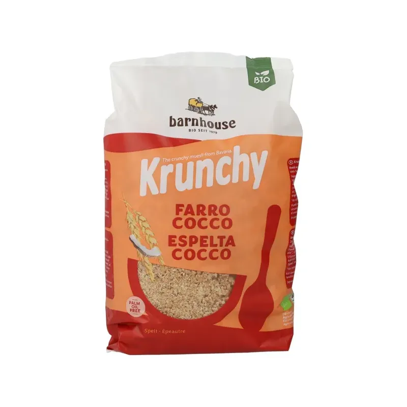 MUESLI KRUNCHY TRIGO ESPELTA COCO BARNHOUSE 600G